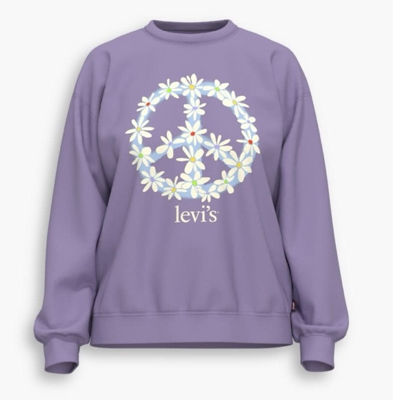 Levi's Tops - LEVI’S Graphic Salinas Crewneck Peace graphic‎ size XL - Purple Rose